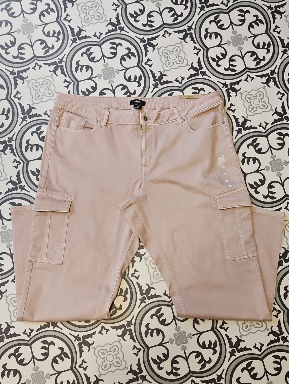 Pink Edgely Relaxed Boyfriend Straight Mid Rise Jeans Size 24W X-long